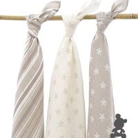 Jollein // Set van 3 tetradoeken // 115cm // Starfish Sand