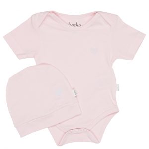 Koeka // Giftset Romper & muts // Pink