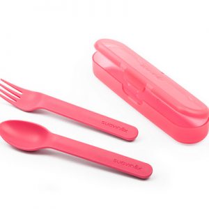 Suavinex // Bestekset in een doosje // Roze