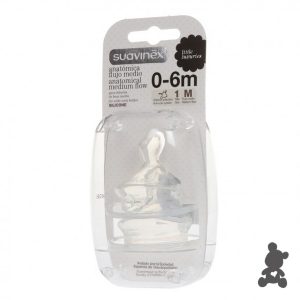 Suavinex // Speen silicone dentaal // Medium Flow 0-6m