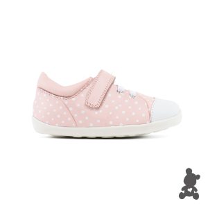 Bobux // StepUP // Sneakers 'Scribble' Pink & Dots White