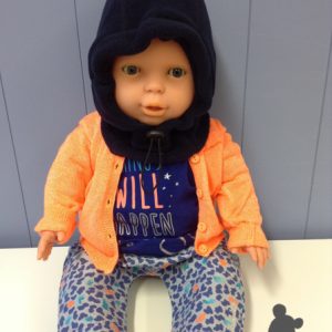 Strass // Bivaksmuts in fleece // Marineblauw