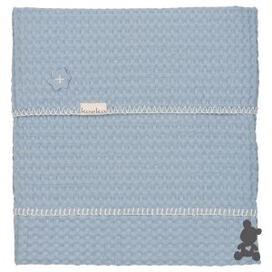 Koeka // Wiegdeken 'Amsterdam' // Soft Blue