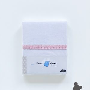 Jollein // Ledikantlaken // Gehaakte boord // Roze