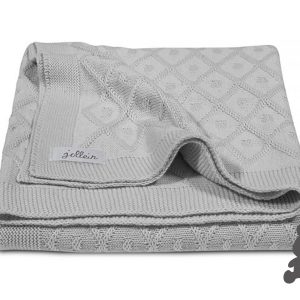 Jollein // Wiegdeken Gebreid 'Diamond' // Vintage grey