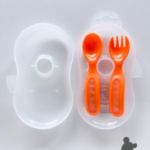 Beaba // Bestek in etui // Oranje