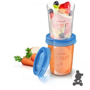 Avent // Set van 5 voedingbewaarbekers // 240ml