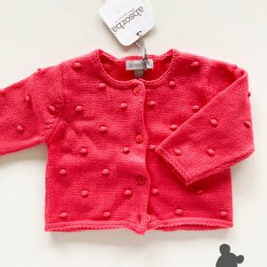 Absorba // Cardigan 'Dots' // Koraal