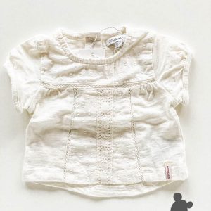 Noppies // Tshirt KM // Gehaakte boord // Ecru // 50