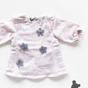 Strass // Jurk 'Bloemetjes' // Parelmoerroze