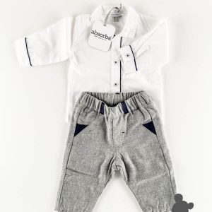 Absorba // Ensemble 'Ceremonie' // Broek & Hemdje // Grijs Chiné