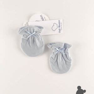 Petit Mouton // Antikrabwantjes met gehaakt boordje // Lichtblauw