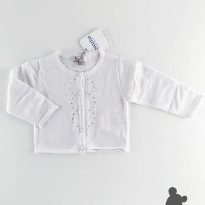 Absorba // Cardigan met swarovskisteentje // Wit