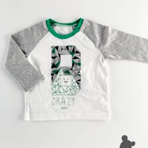 IKKS // Tshirt LM 'Crazy' // Wit & Groen