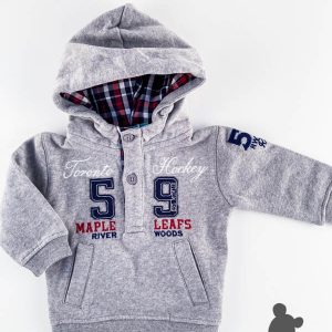 RiverWoods // Hoodie met fleecevoering // Light Grey