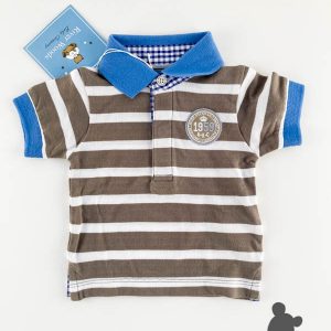 RiverWoods // Polo 'Stripes' // Khaki & Blue