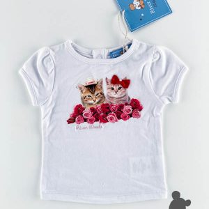 RiverWoods // Tshirt KM 'Poesjes' // Wit