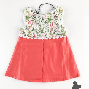 Strass // Zomerkleedje 'Flowers' // Koraal