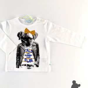 BlaBlaBla // Tshirt LM 'Bulldog' // Wit