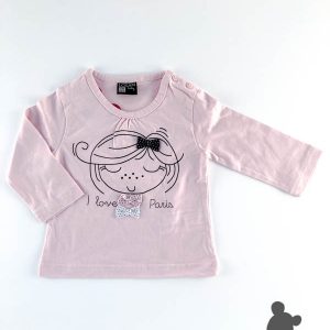 Losan // Tshirt LM 'Strikje' // Lichtroze