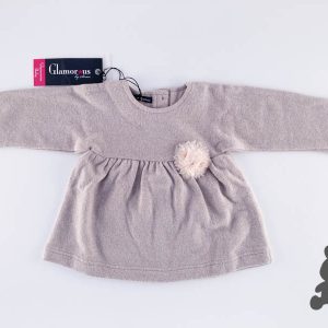 Strass // Kleedje 'Pompon' // Oudroze